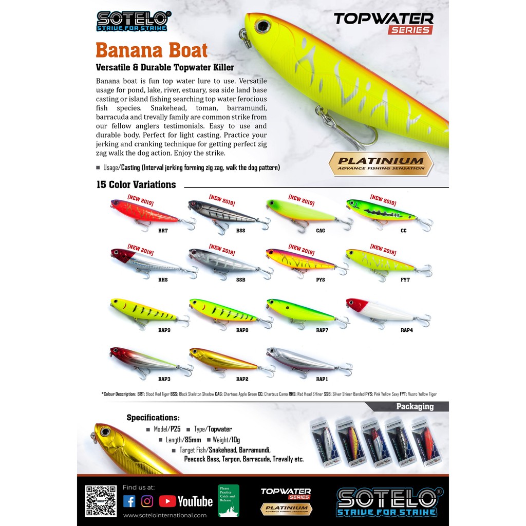 SOTELO PLATINUM AFS ZEE MINNOW 110mm, FLOATING (Fishing Hard Lure / Umpan  Tiruan / Gewang Casting)