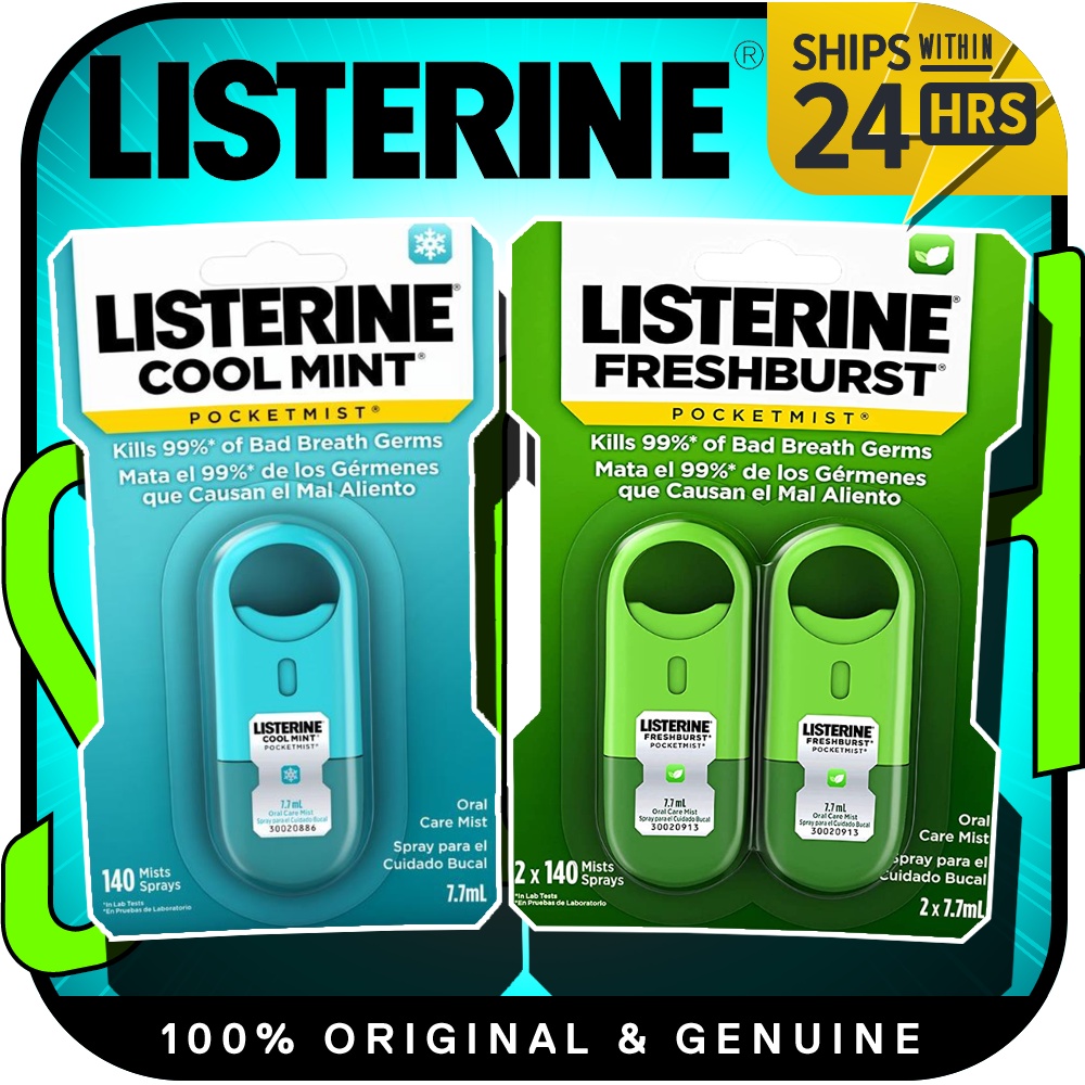 Listerine Pocketmist Cool Mint / Freshburst - Oral Care Mist to Get Rid Of  Bad Breath | Shopee Malaysia