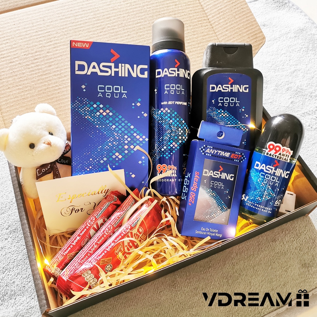 DASHING Perfume Hantaran Hadiah Hamper Gift Set for men Giftbox