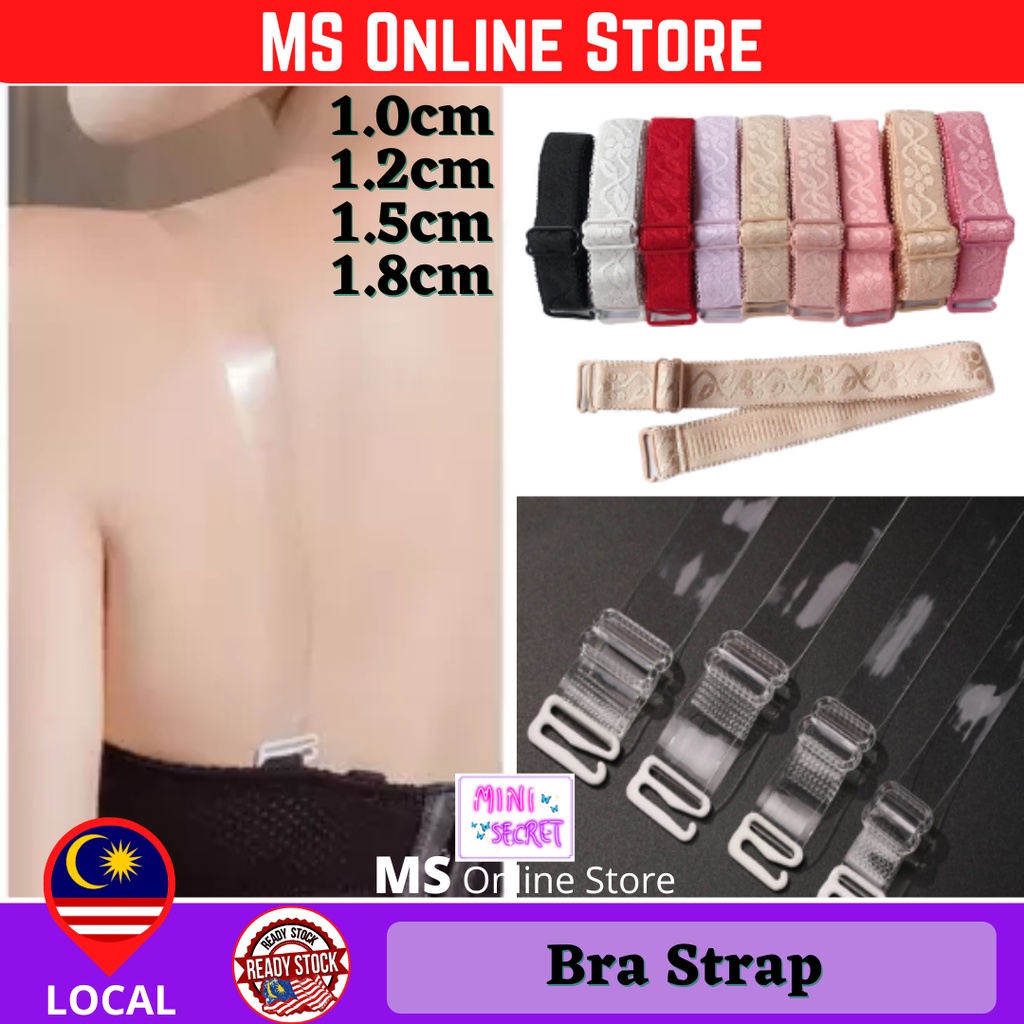 1.5cm Wide Women Non Slip Silicone Clear Bra Straps Candy Color Transparent  Bra Strap Adjustable Shoulder Belt Accessories - AliExpress