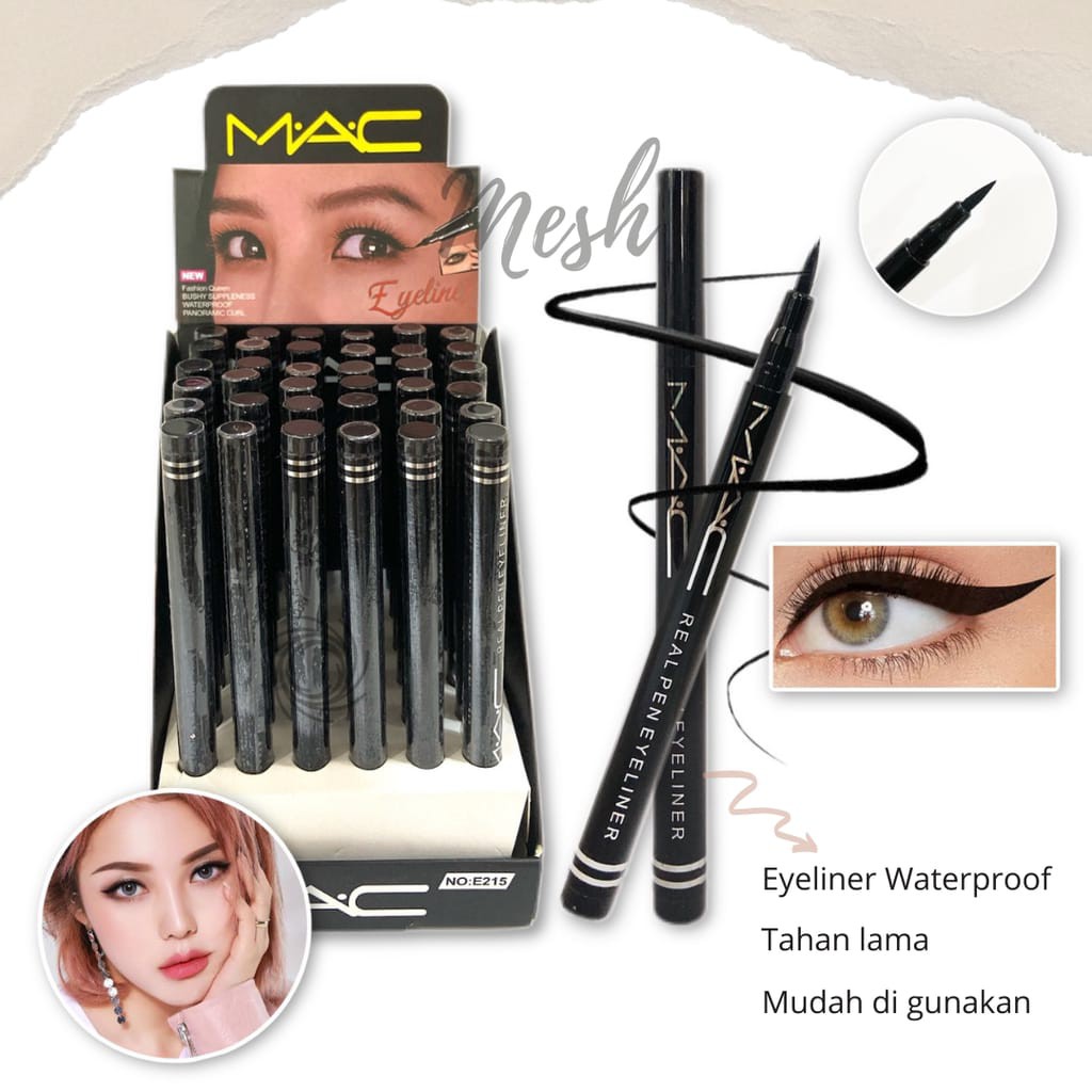 New M.A.C Real Pen Eyeliner Waterproof 1 box | Shopee Malaysia