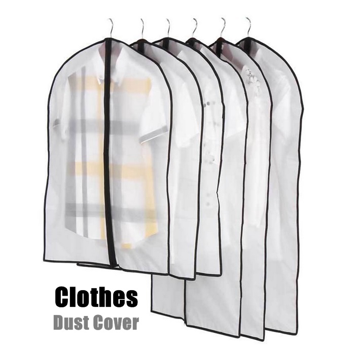 Plastic Clear Dust-proof Cloth Cover Suit/Dress Garment Bag Storage  Protector Hanger!! Beg simpan baju travel