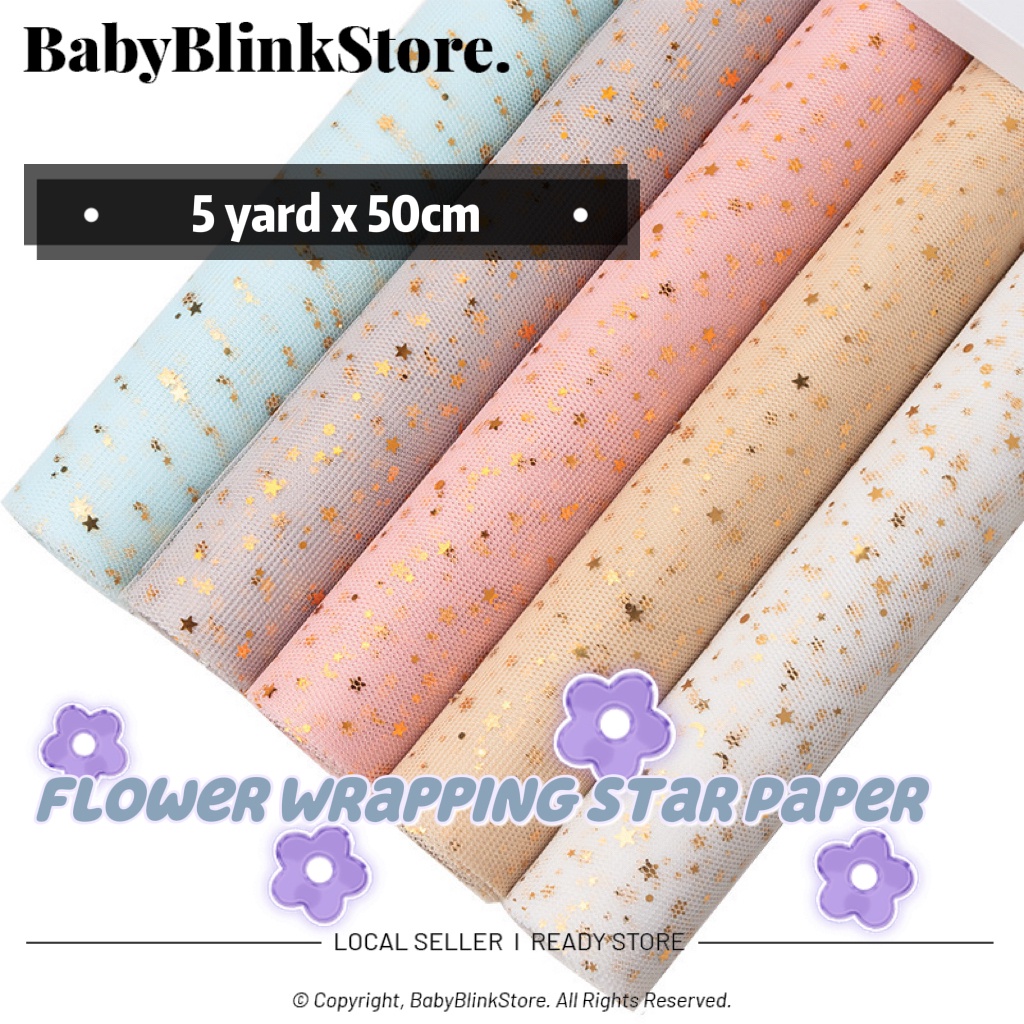 5Yard/roll 50CM wide Flower Packaging Paper Wrapping Paper Bouquet