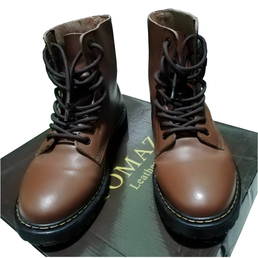 High cut leather outlet boots