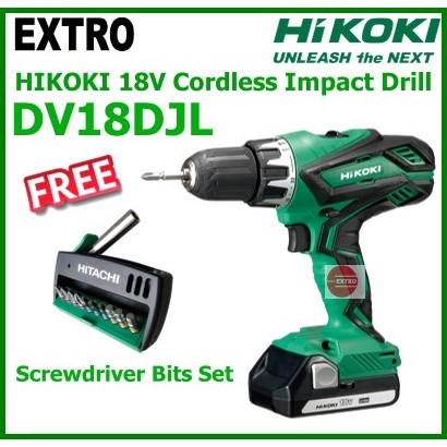 HIKOKI 18V Cordless Impact Drill DV18DJL Shopee Malaysia