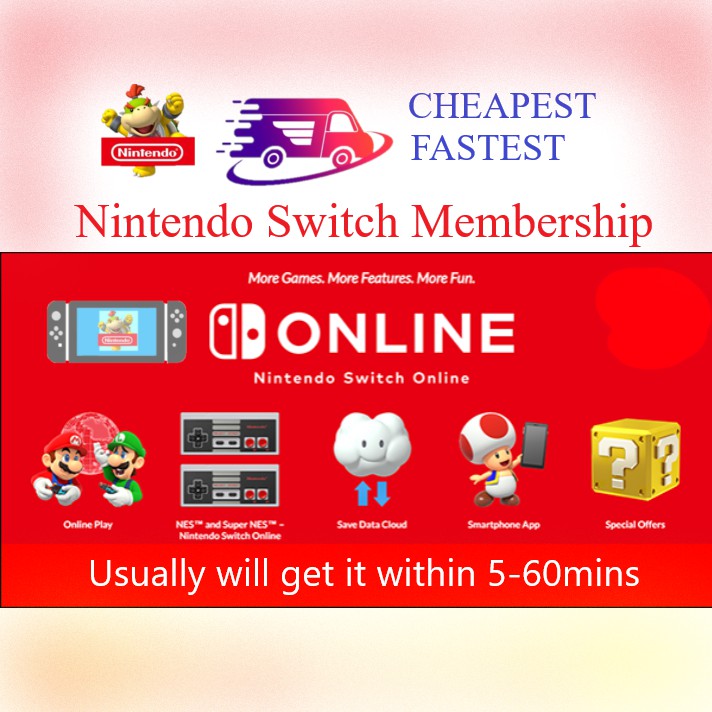 Nintendo switch store online membership cheap