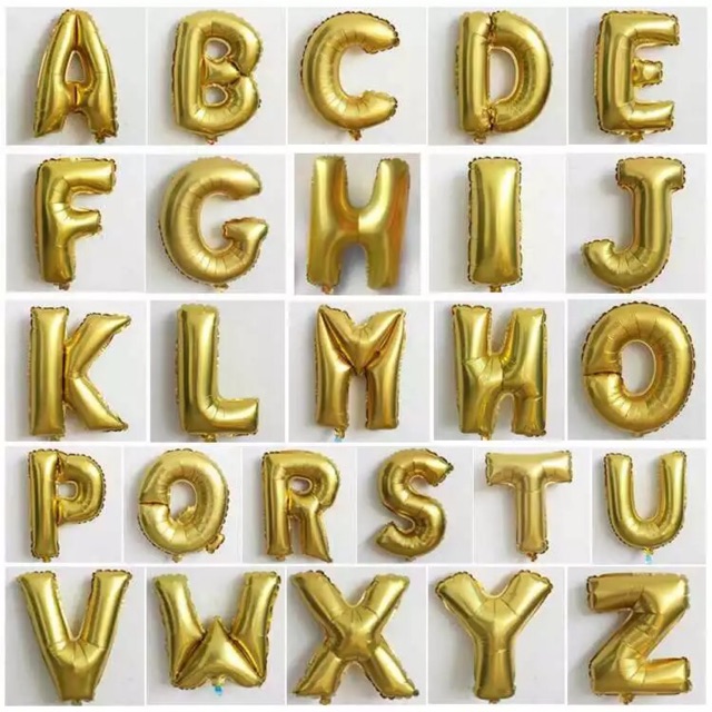 OMEIS TREASURE 16 inches Foil Alphabet balloon non flying