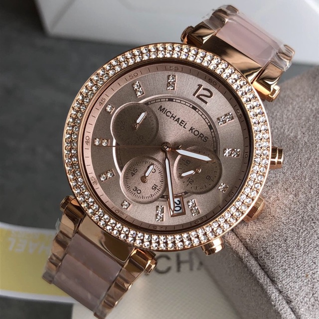 Ladies michael kors parker chronograph hot sale watch mk5896