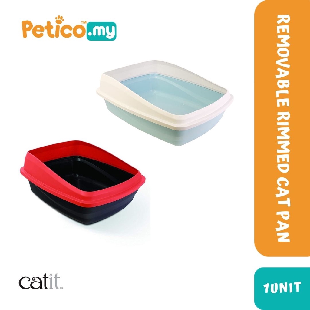 Catit cat litter shop pan with rim