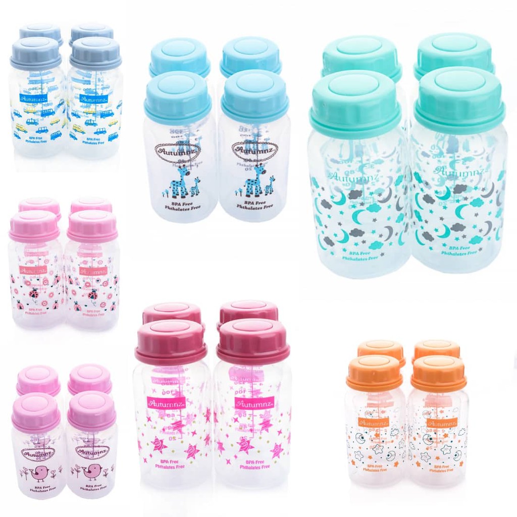 Autumnz-Wide Neck Breastmilk Storage Bottles *5oz* (4 btls