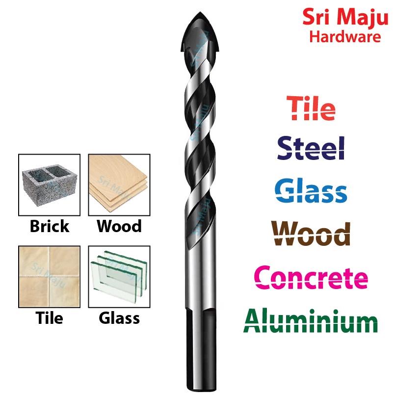 Drill bit to drill deals through ceramic tile