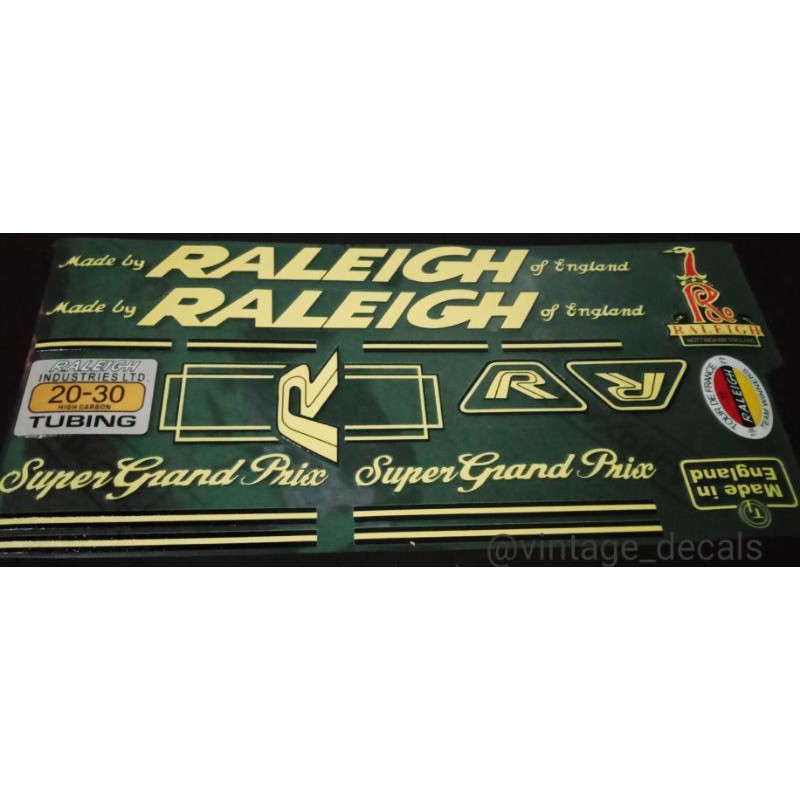 Raleigh bike online decals