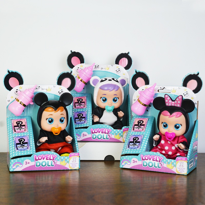 6 inches baby toys panda cry babies Baby Alive doll toys talking