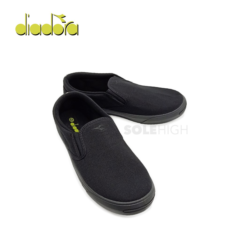 Diadora black shop school shoes