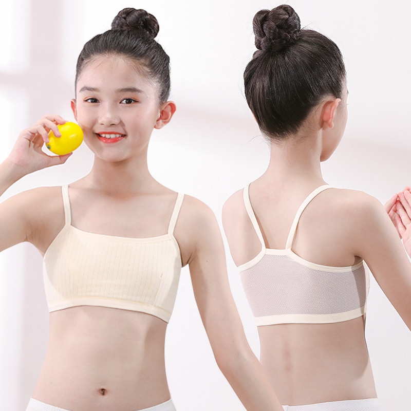 4pcs/set Lace Cotton Young Girls Training Bra Kids Vest Teens Teenage  Underwear Children Bras for 8 9 10 11 12 13 14 years old