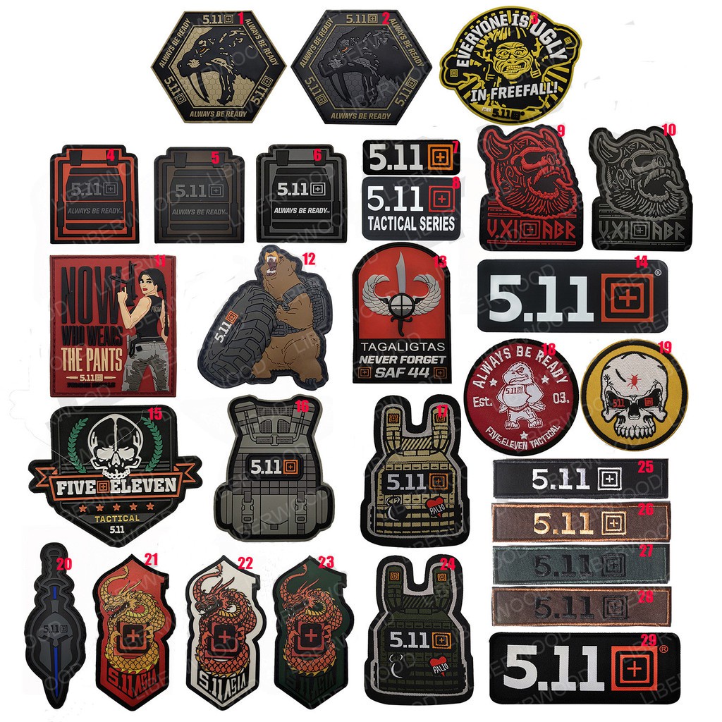 3D Tactical Vest CrossFit 511 Sport Army PVC Velcro Patches