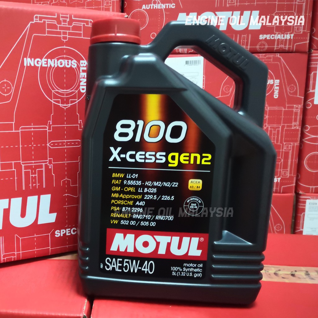 Motul 8100 5W40 X-CESS - 502 00-505 00-LL01-229.5-Porsche A40