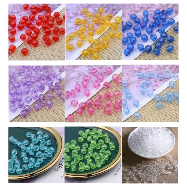 260Pcs 3D Assorted Pearls Nail Charms Acrylic Multi Shapes Pink