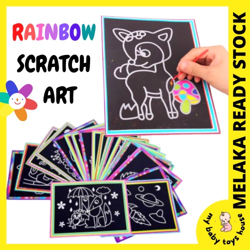 1pc Random Color Scratch Art Book, Creative Doodle Scratch