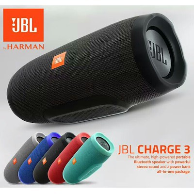 HIGH QUALITY) JBL Charge 3 Splashproof Portable Bluetooth,Wireless