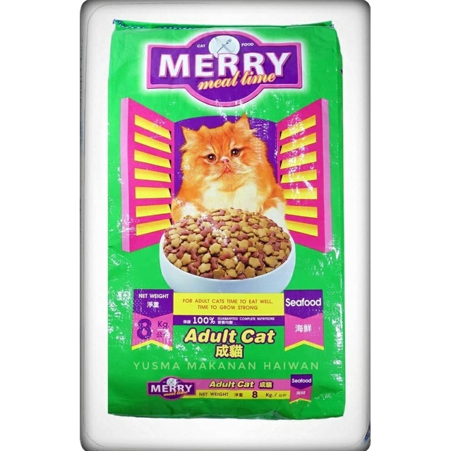 Merry Meal Time Cat Food Makanan Kucing Merry 8KG Shopee Malaysia