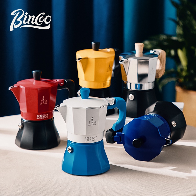 Bincoo 120ML/2 Cup Stovetop Espresso Maker Double Valve Moka Pot with  Thermostat Extractor,Italian Espresso Moka Pot with Powder Dispenser and  Filter