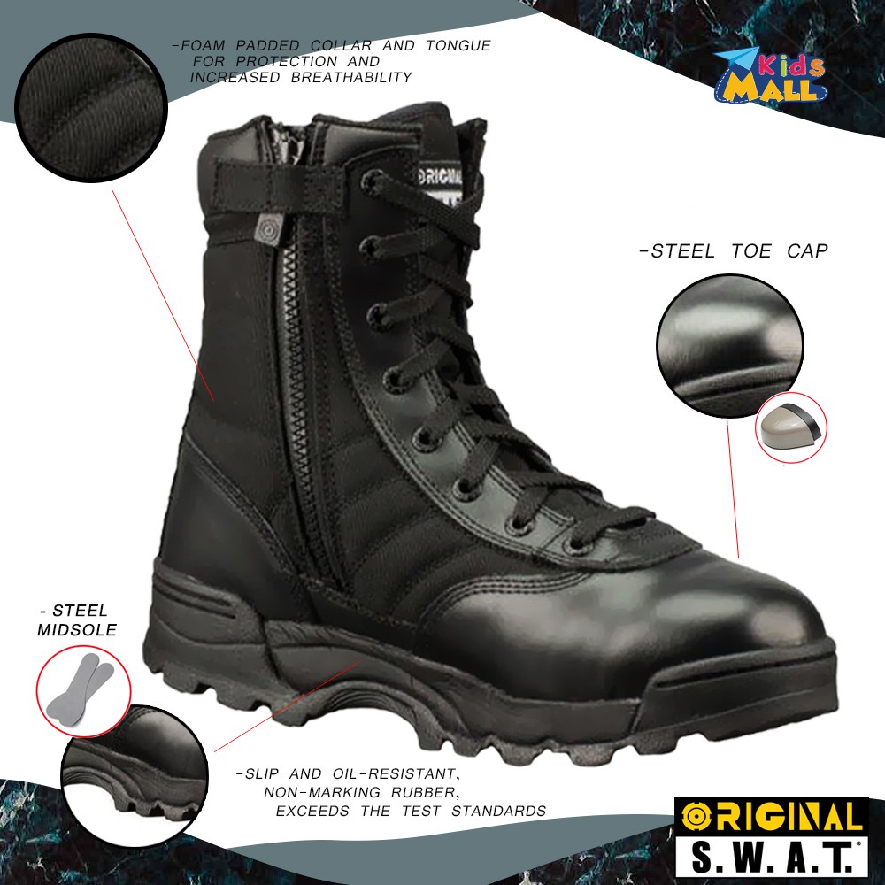 Swat boots side on sale zip