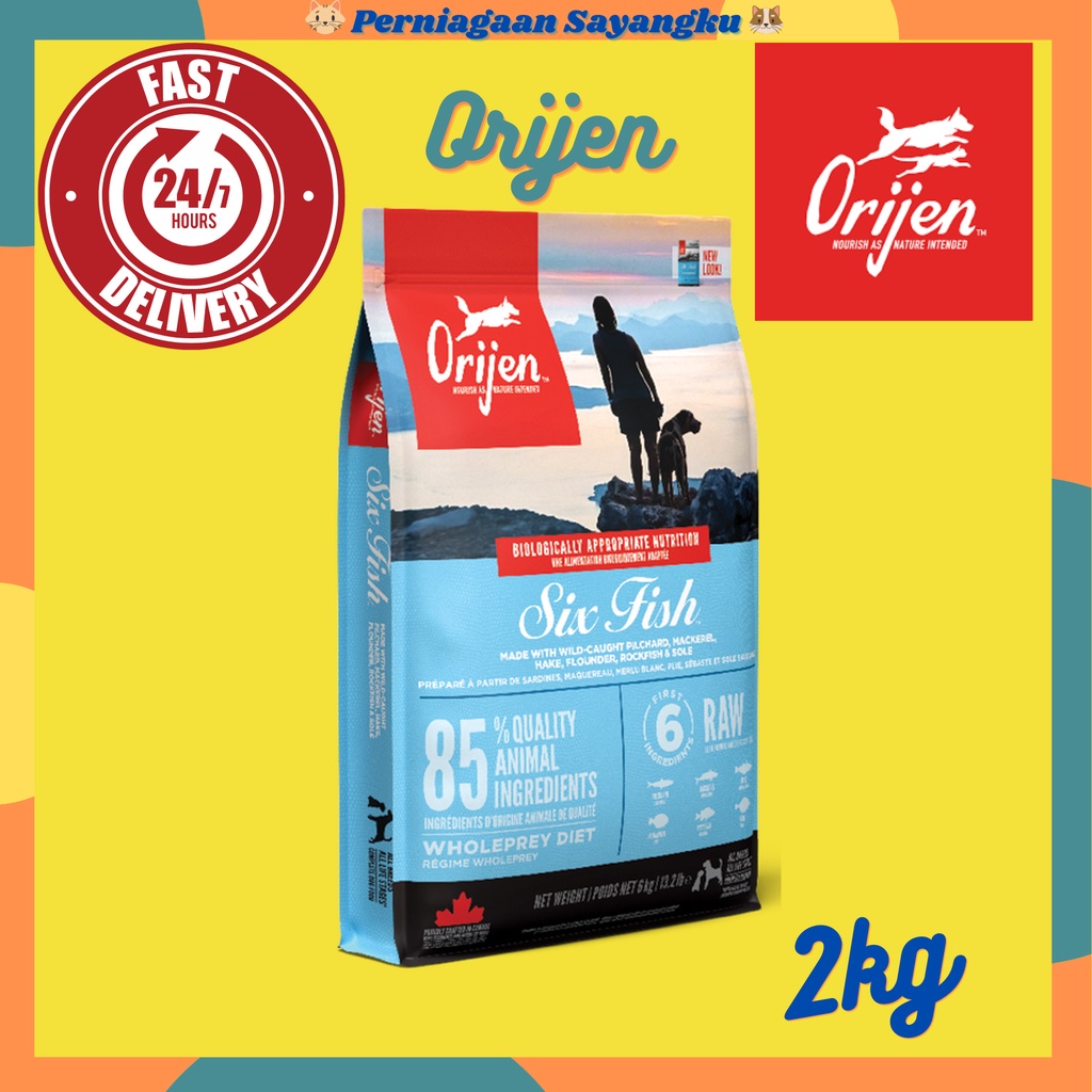 ORIJEN Grain Free Six Fish Original Puppy 2kg Small Breed 2kg