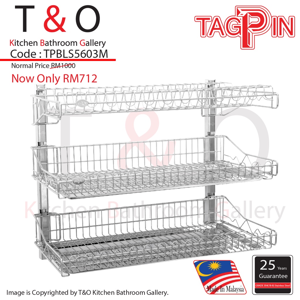 Tagpin Grade 304 18 8 Stainless Steel D.I.Y. 3 Tier Wall