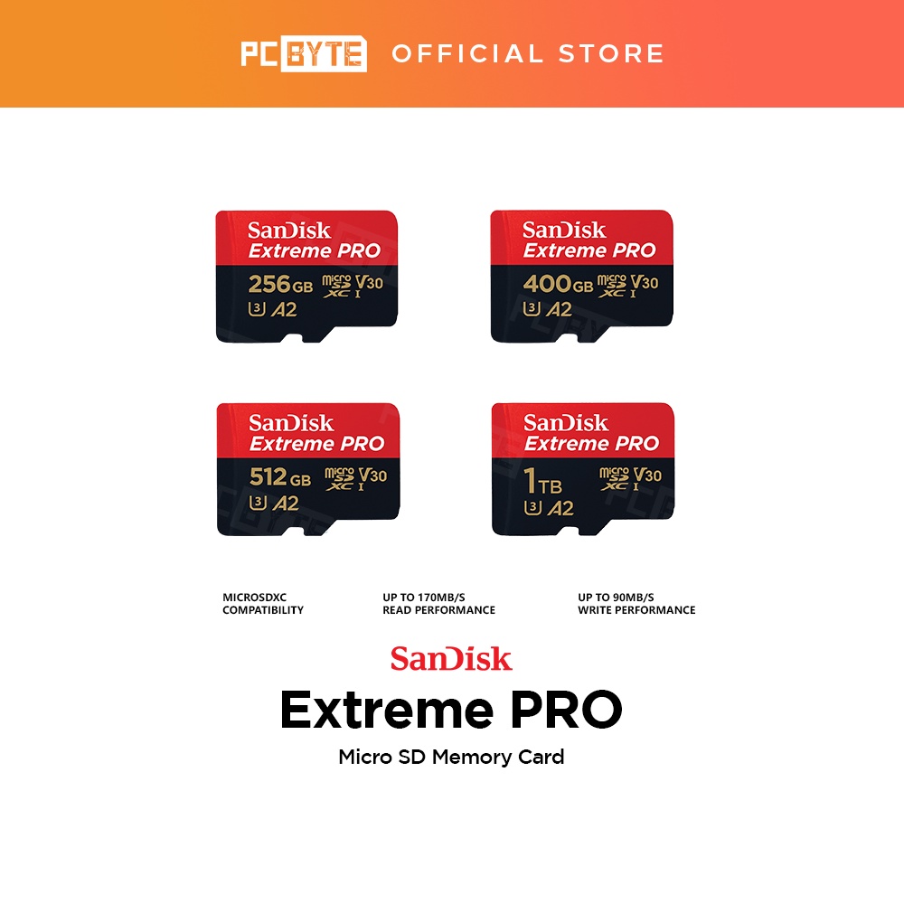 SanDisk Extreme Pro MicroSDXC UHS-I Memory Card - (256GB/400GB