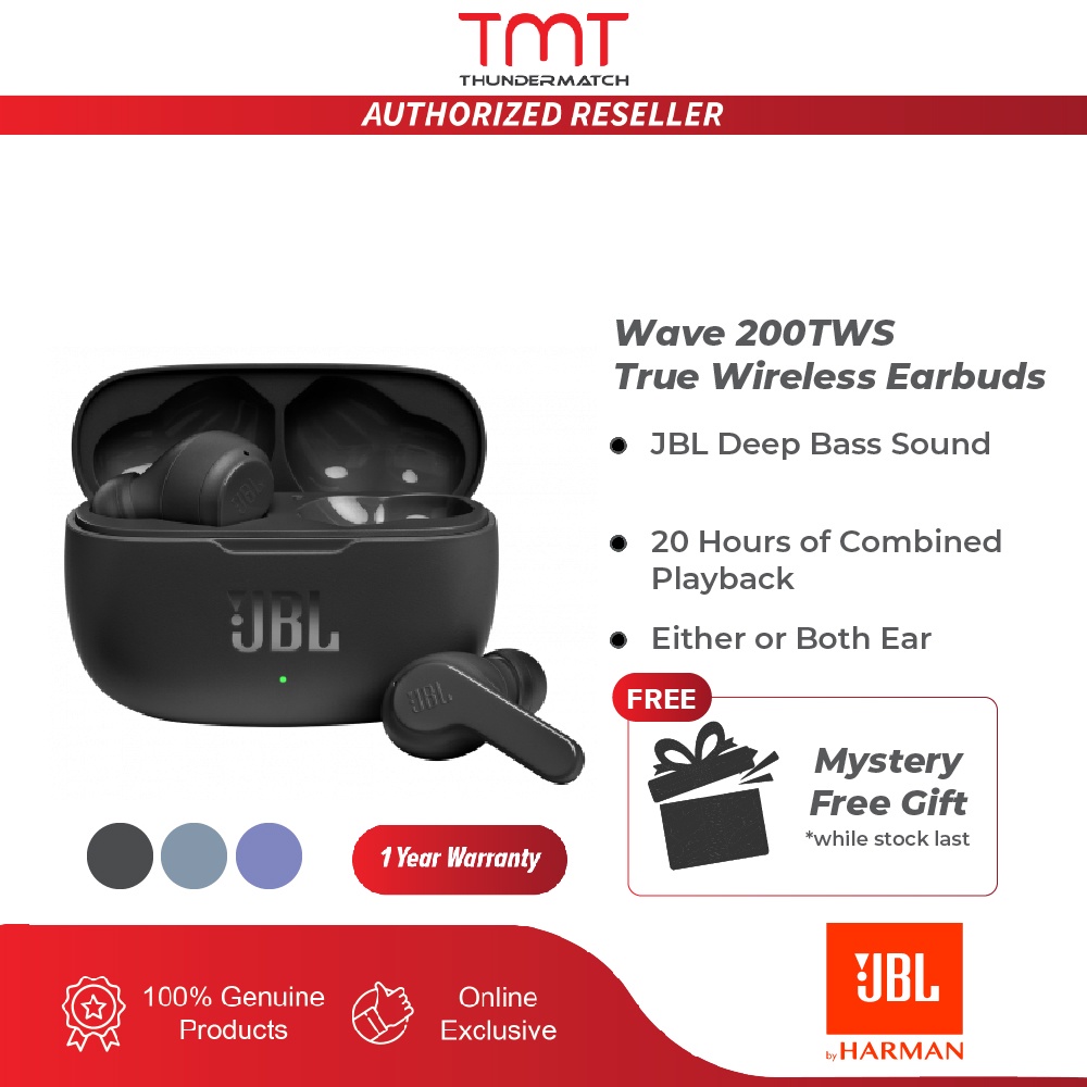 JBL Wave 100 TWS Bluetooth 5.0 True Wireless Earbuds with Built-In