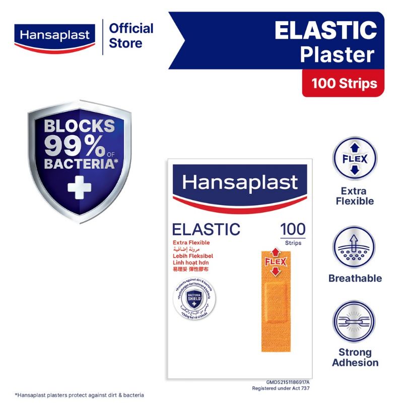 Hansaplast Elastic (100 Strips)