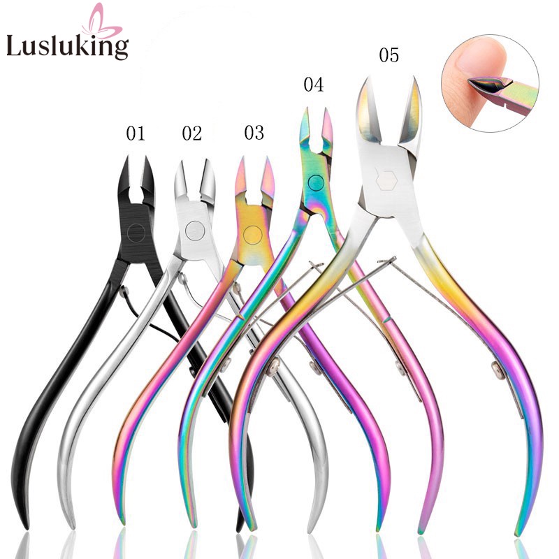 2pcs/set Titanium Coated Stainless Steel Cuticle Nippers & Nail Clippers,  Portable And Practical Manicure Set