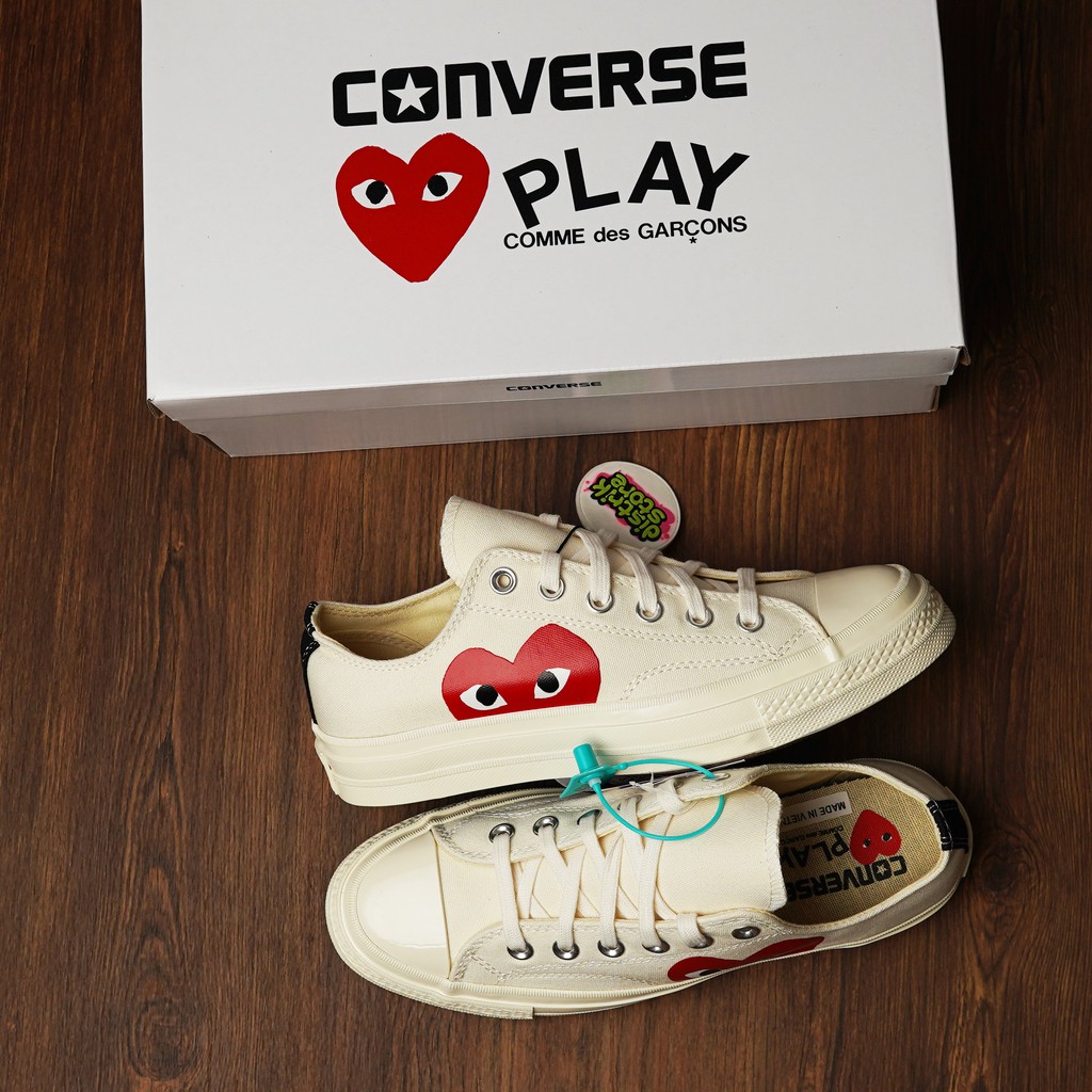 Play COMME des Garkons x Converse 70s Ox White Shoes Shopee Malaysia