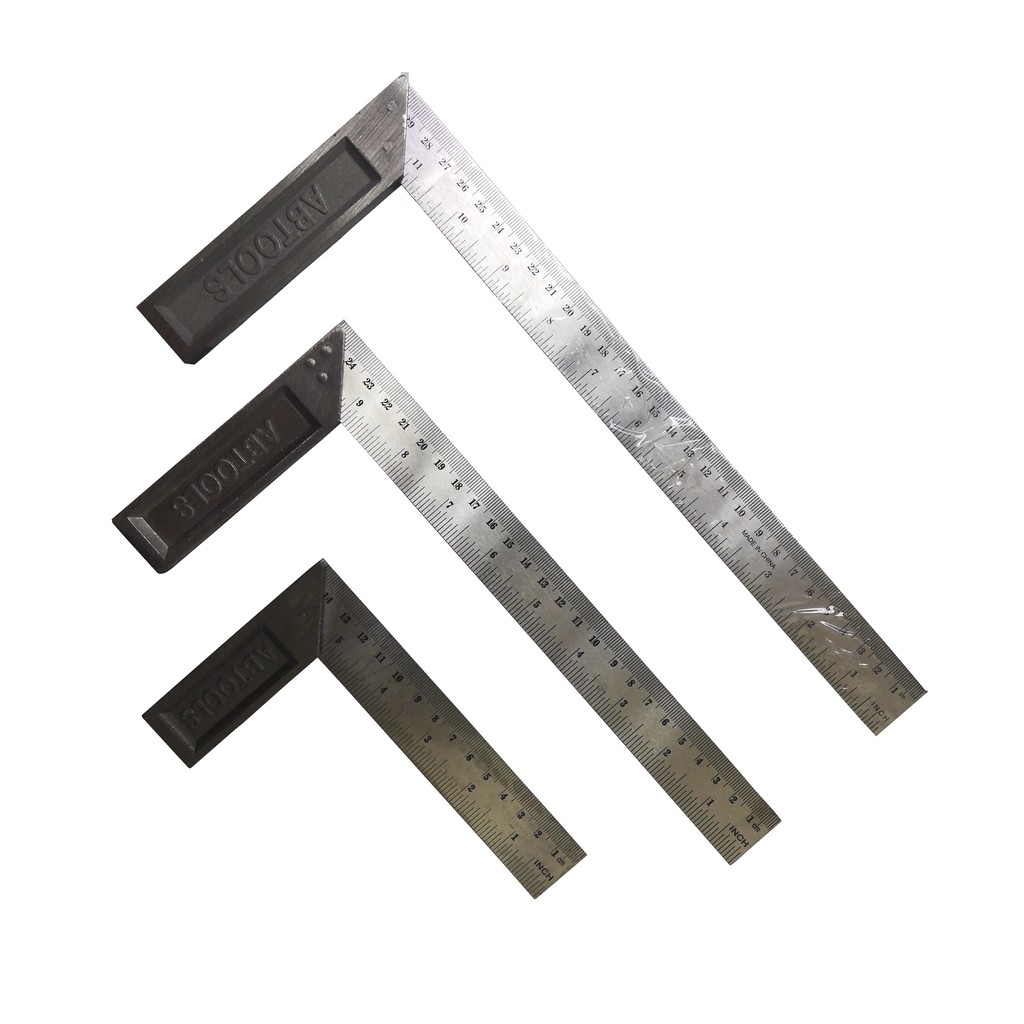 90 Degree 25cm Length Stainless Steel L-Square Angle Ruler