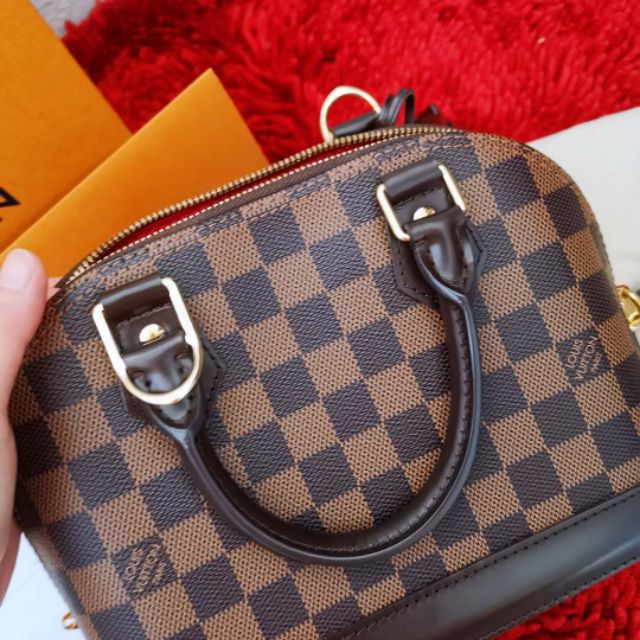 Louis Vuitton Alma BB Damier Ebene Shoulder Bag Brown