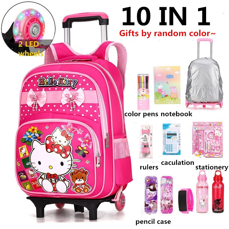 Hello kitty trolley store school bag