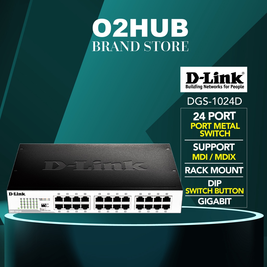 DGS-1024D Switch 24 ports Gigabit - Métallique & Rackable