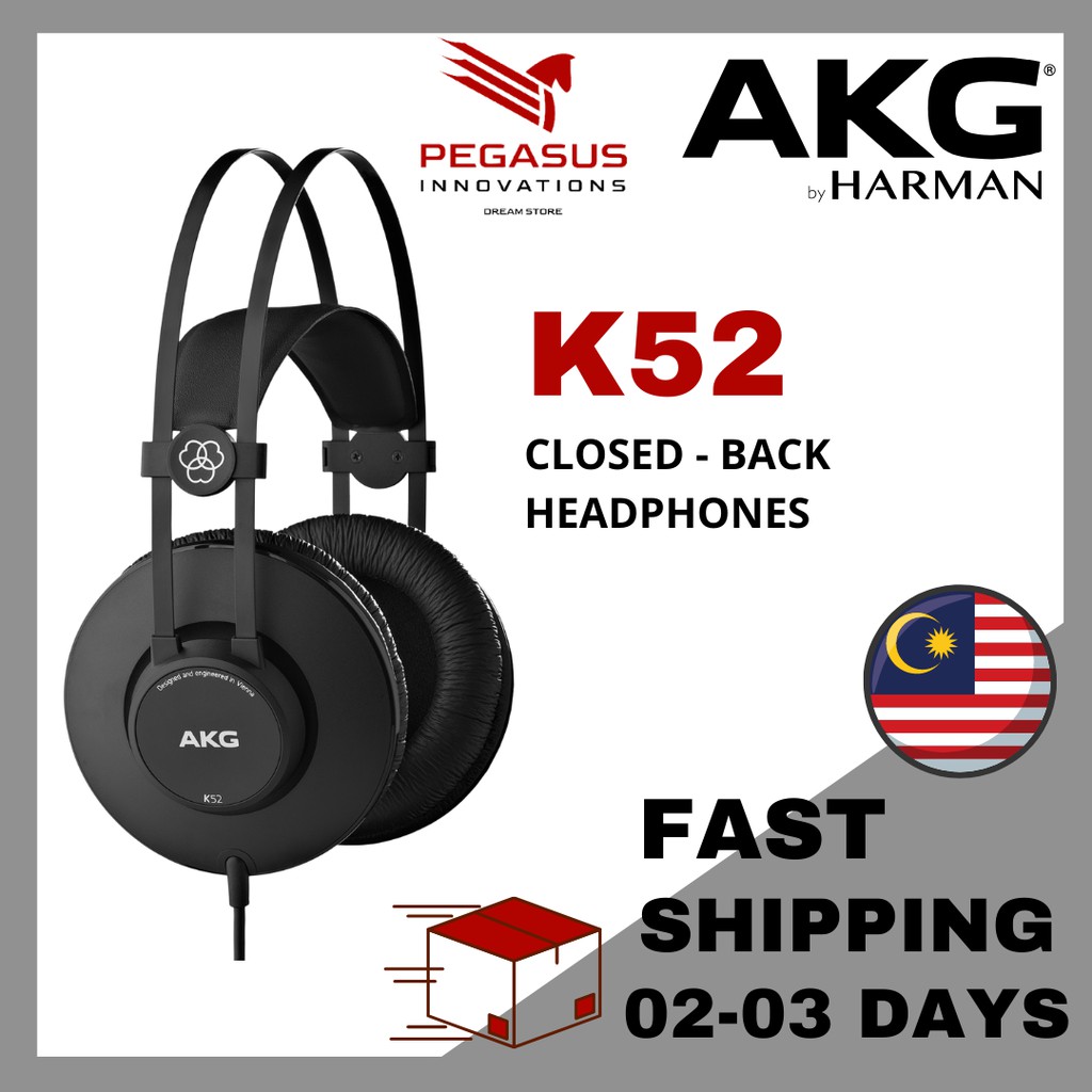 AKG K52, Headphones, Akg K52 Closedback Headphones With Professional  Drivers