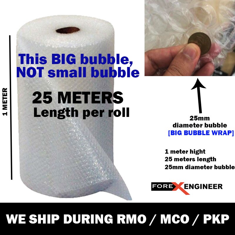 Bubble wrap clearance sizes