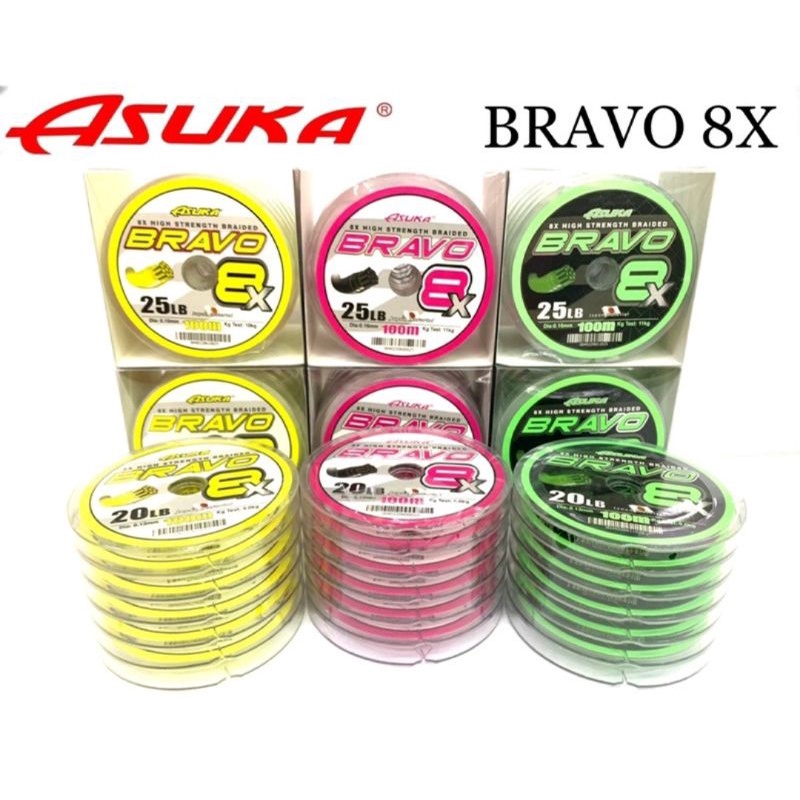 ASUKA X8 BRAVO BRAID 100M FISHING LINE
