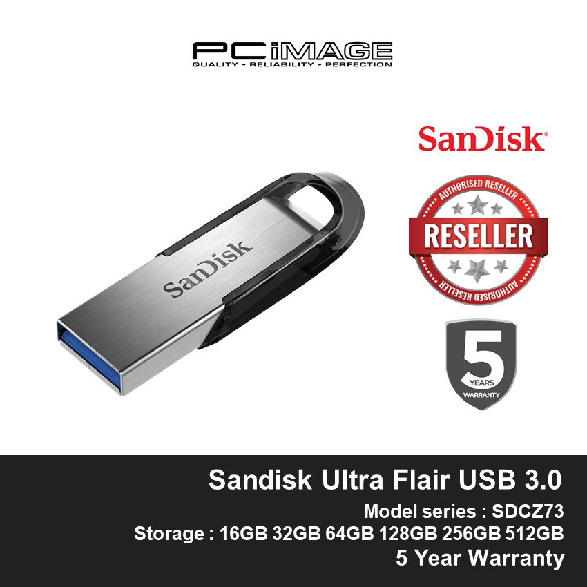 SanDisk Ultra Flair USB 3.0 Flash Drive (16 GB - 512 GB)