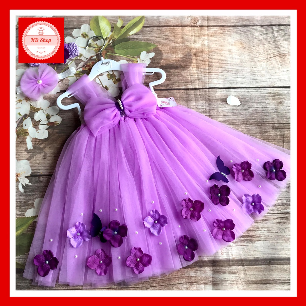 Purple colour frock sale for baby girl