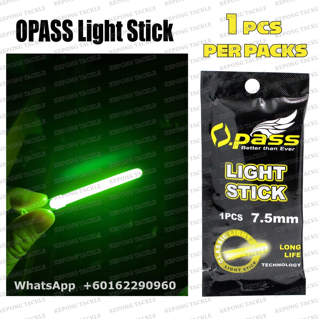 Opass 75x7.5mm fishing lightstick Fluorescent Light Stick Luminous Stick  Night Float Glow Stick 7.5 X 75 MM