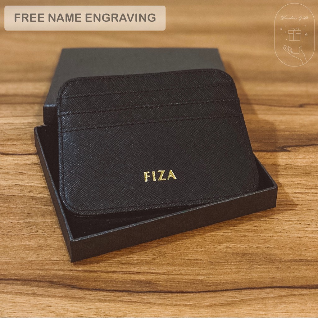 Engraved card clearance holder