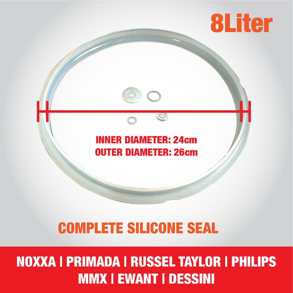 Silicone Pressure Cooker Rubber Seal Ring Replacement 4L, 5L, 8L