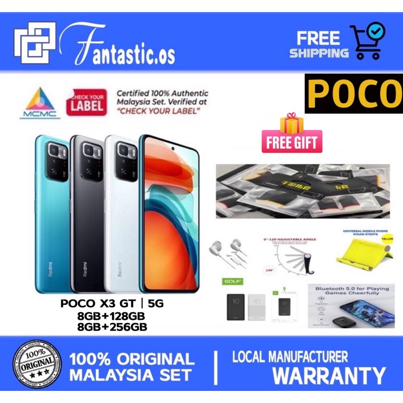 POCO X3 GT｜5G（8GB+128GB/8GB+256GB）Ready Stock Global