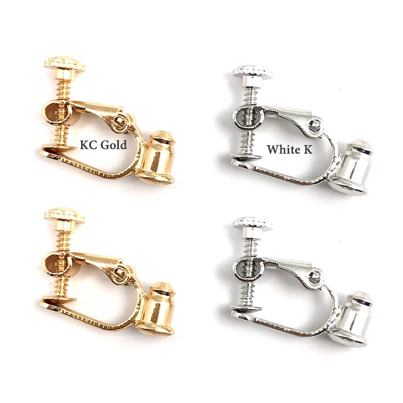 100 x Clip on Converter Earrings Silver 50 pair Convert Pierced Clip  Earrings
