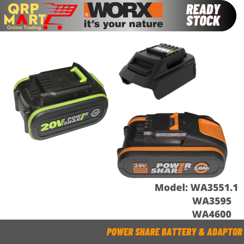 WORX WA3551.1 WA3595 WA4600 2.0V Battery 2.0Ah 4.0Ah with