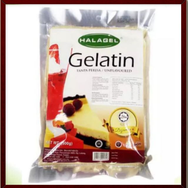 Halal Gelatin ~Unflavoured~, 21gm X 5 Sachets Gelatine Halagel Malaysia